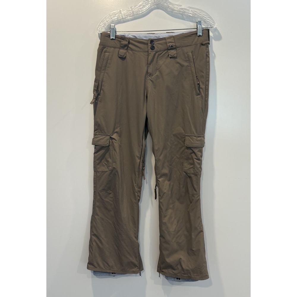 Foursquare Outerwear Womens XS Snowboard Pants Brown Cargo F11087-TP Ski Skier